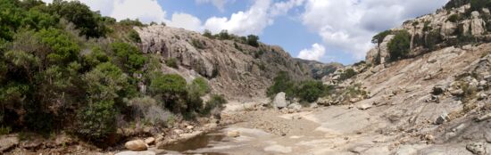 Oberlauf des Rio d'Orrida kurz vor dem Wasserfall