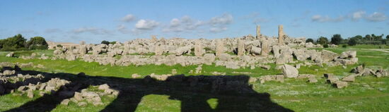Blick auf Tempio F von Tempio E