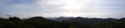 Blick nach Teneriffa, über den Wolken der Teide