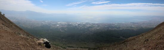 Blick in Richtung Ercolano, Pompei und Stabaie