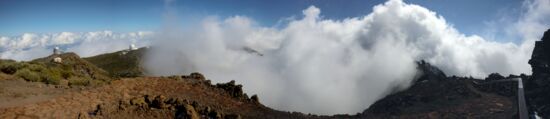 Blick vom Roque de los Muchachos in die Caldera