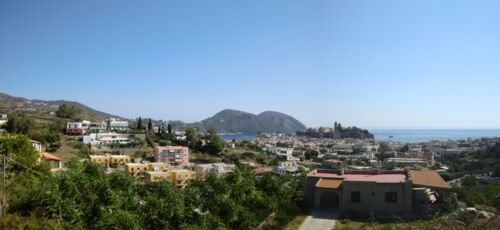 Blick auf Lipari Stadt
