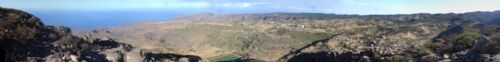 Blick von La Fortaleza über den Südteil von La Gomera